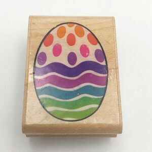Vintage Easter Egg Rubber Stamp